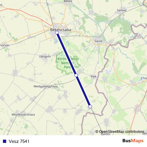 Vesz 7541 rail Line Map