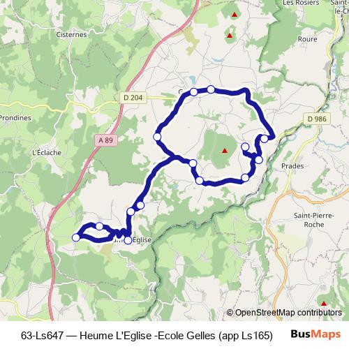 63-Ls647 bus Line Map