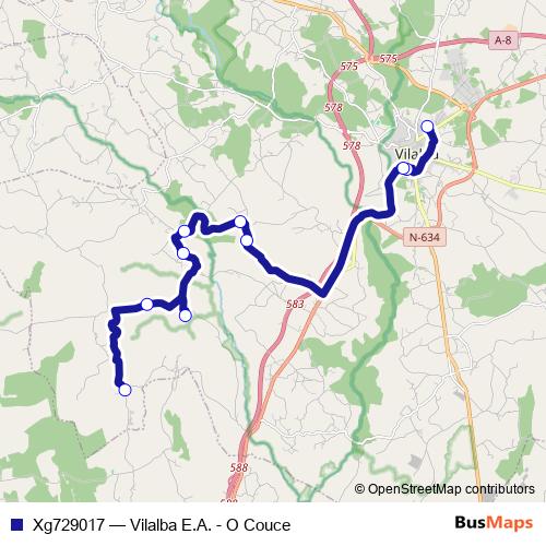 Xg729017 bus Line Map