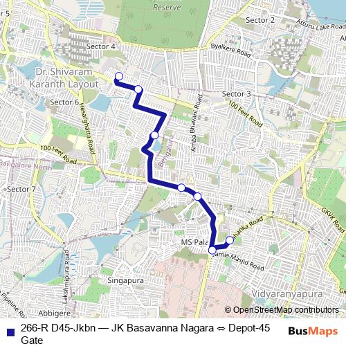 266-R D45-Jkbn bus Line Map