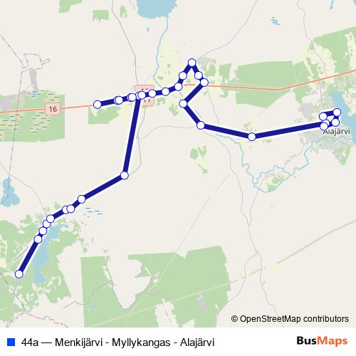 44a bus Line Map