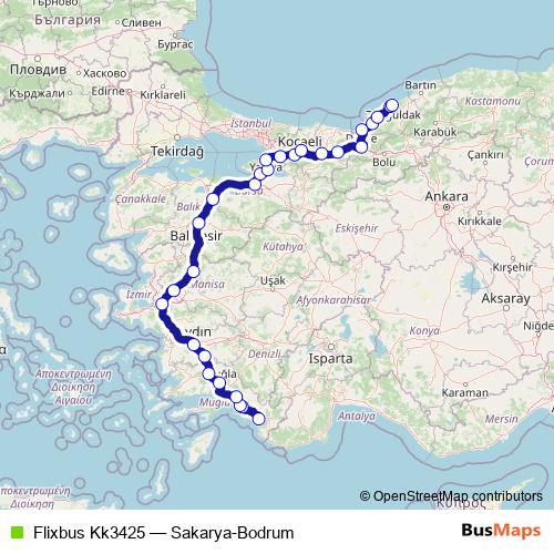 Flixbus Kk3425 bus Line Map