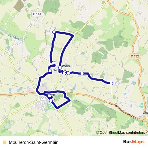 Mouilleron-Saint-Germain bus Line Map