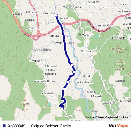 Xg883049 bus Line Map