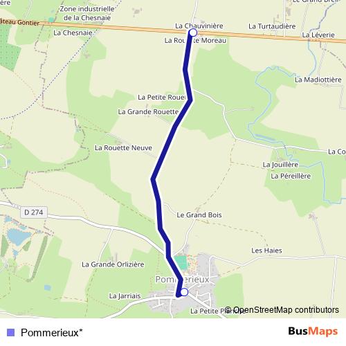 Pommerieux* bus Line Map