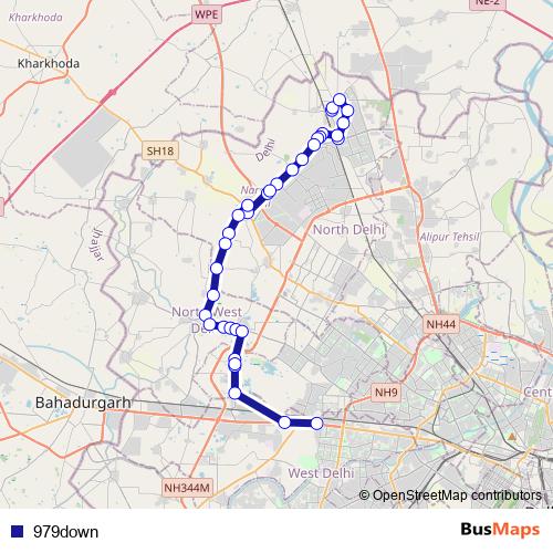979down bus Line Map