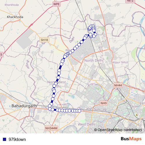 979down bus Line Map