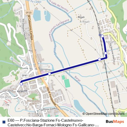 E60 bus Line Map