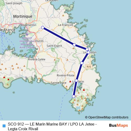 SCO 912 bus Line Map
