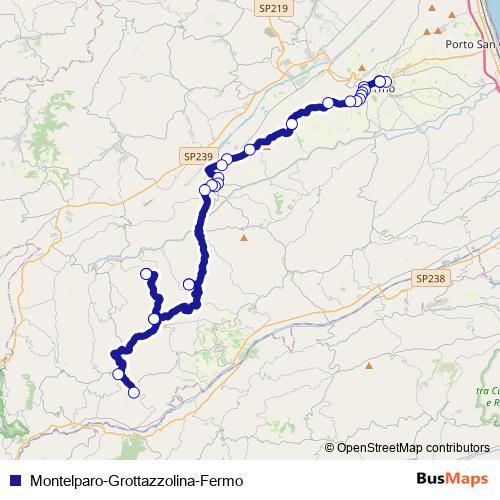 Montelparo-Grottazzolina-Fermo bus Line Map
