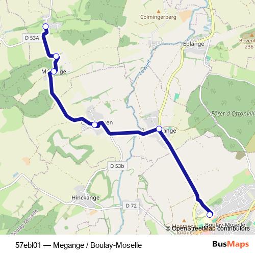 57ebl01 bus Line Map