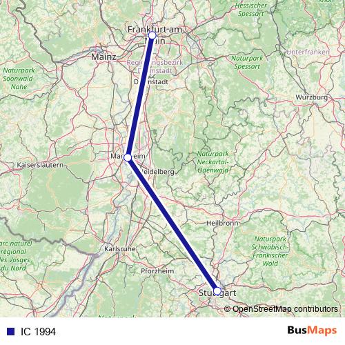 IC 1994 rail Line Map