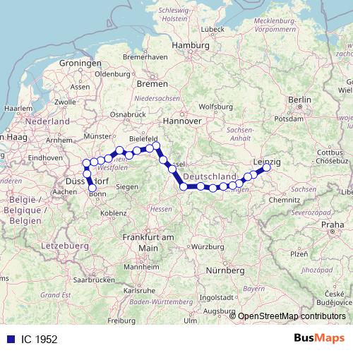 IC 1952 rail Line Map