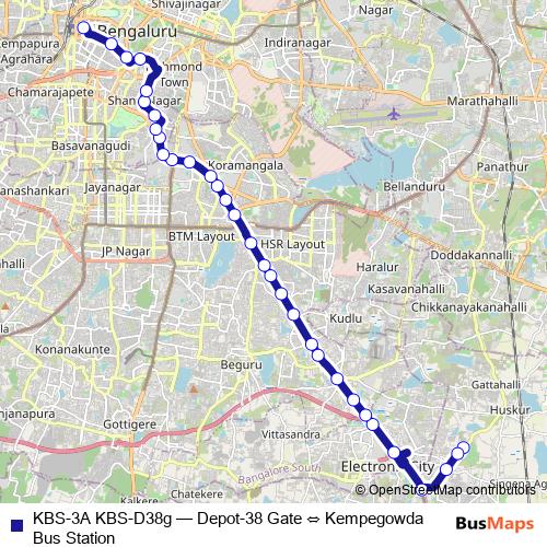 KBS-3A KBS-D38g bus Line Map