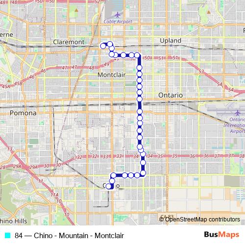 84 bus Line Map