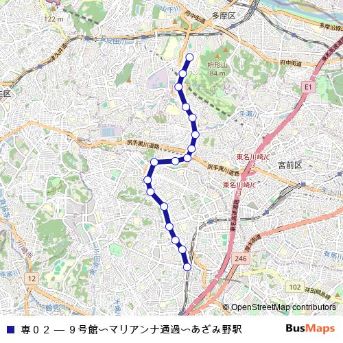 専０２ bus Line Map