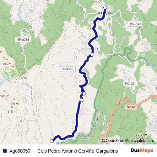 Xg860050 bus Line Map