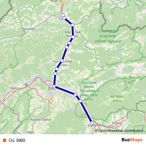 Os 3960 rail Line Map