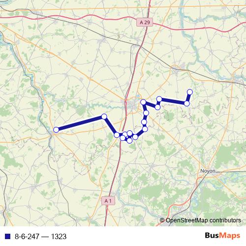 8-6-247 bus Line Map