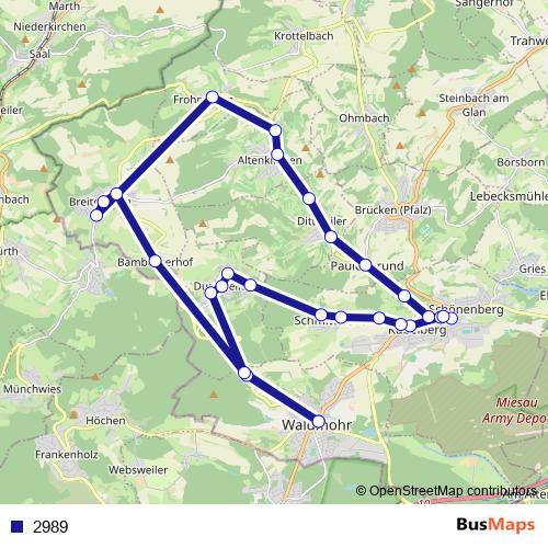 2989 bus Line Map
