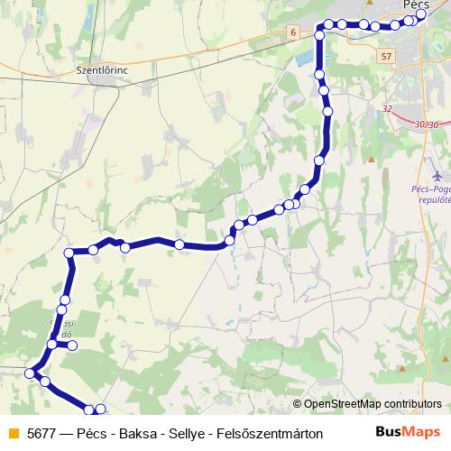 5677 bus Line Map