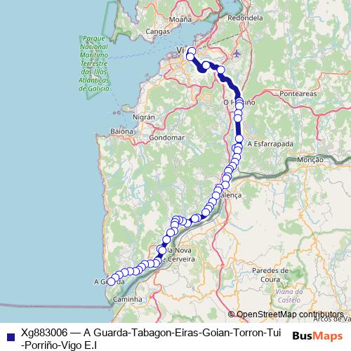 Xg883006 bus Line Map