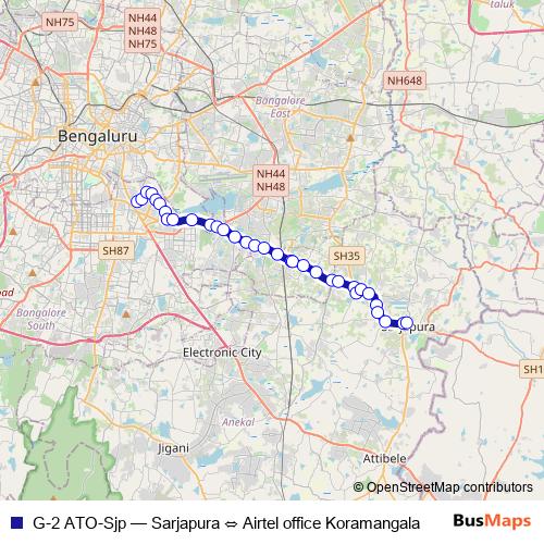 G-2 ATO-Sjp bus Line Map