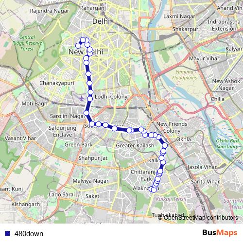 480down bus Line Map
