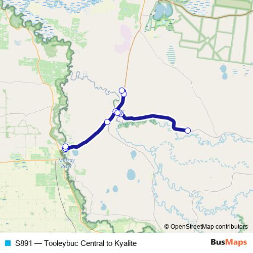S891 bus Line Map