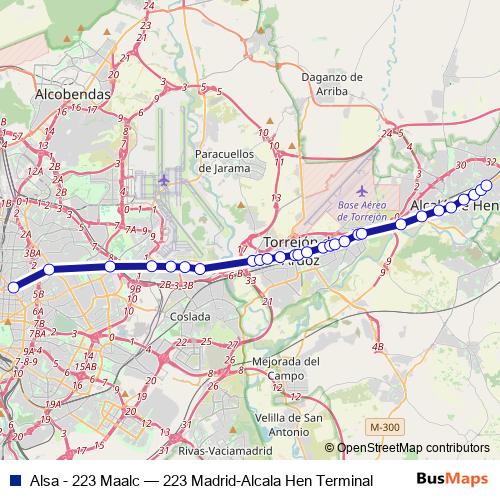Alsa - 223 Maalc bus Line Map