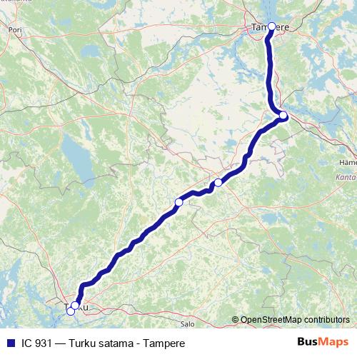 IC 931 rail Line Map