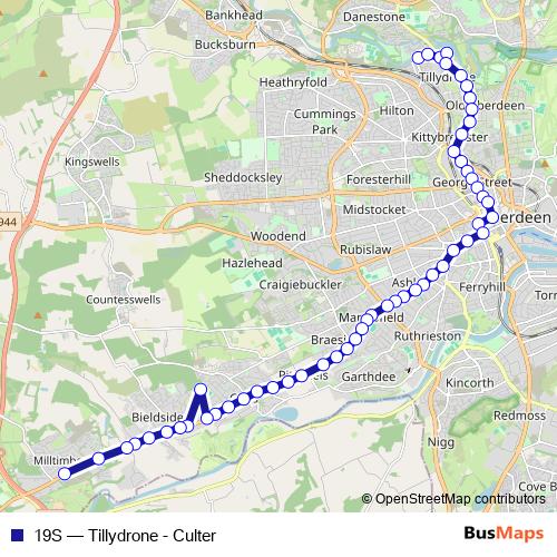 19S bus Line Map