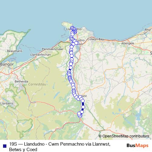 19S bus Line Map