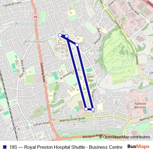 19S bus Line Map