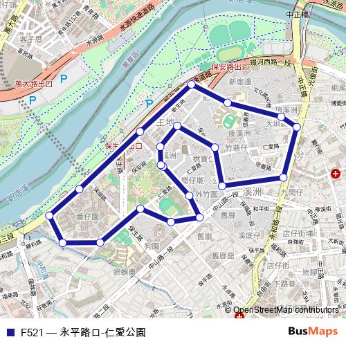 F521 bus Line Map