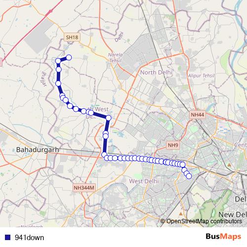 941down bus Line Map