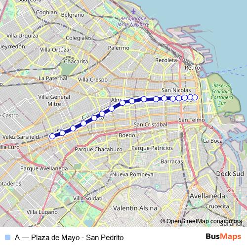 A metro Line Map