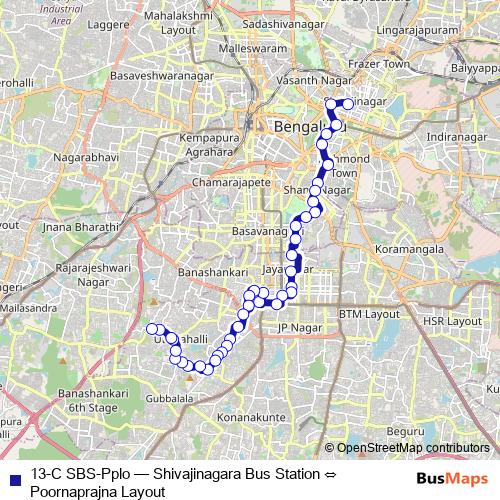 13-C SBS-Pplo bus Line Map