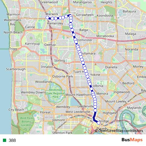 388 bus Line Map