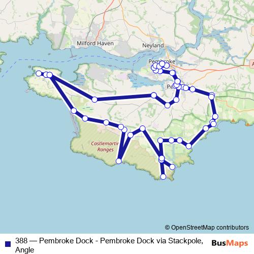 388 bus Line Map