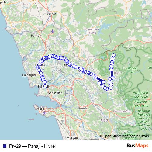 Prv29 bus Line Map