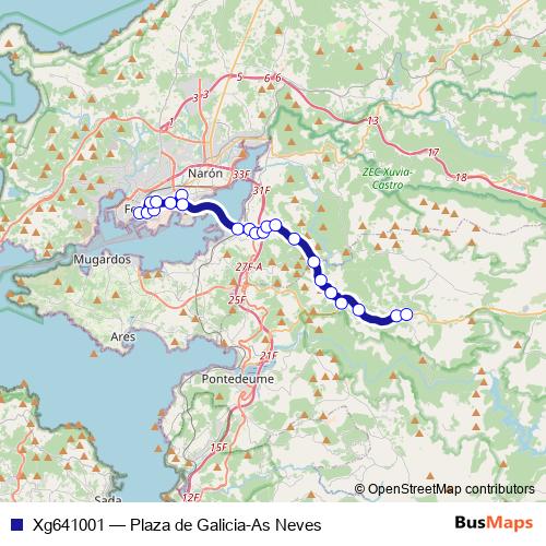 Xg641001 bus Line Map