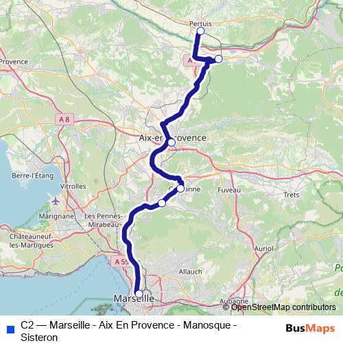 C2 bus Line Map