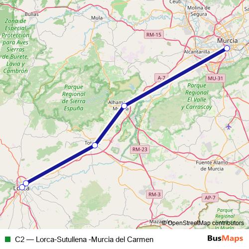 C2 bus Line Map