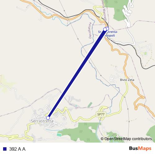 392 A A bus Line Map