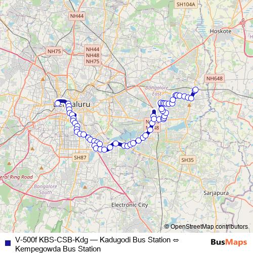 V-500f KBS-CSB-Kdg bus Line Map