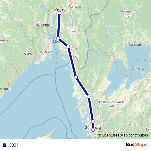 3031 bus Line Map