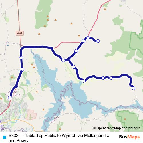 S332 bus Line Map