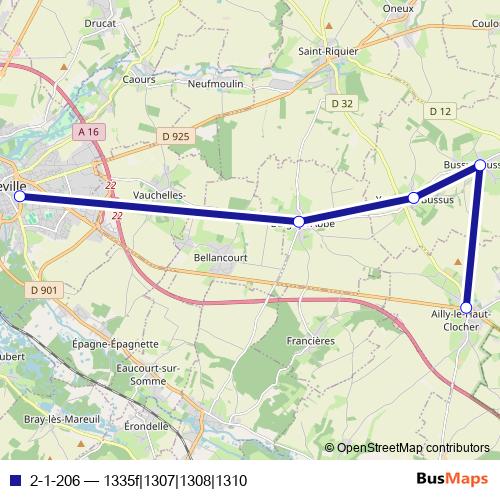 2-1-206 bus Line Map