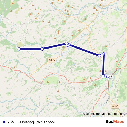 76A bus Line Map